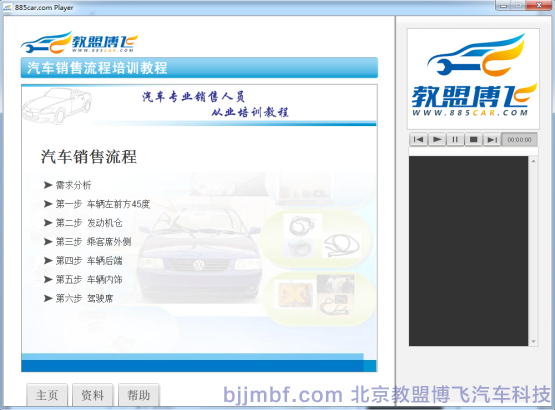 《汽車銷售流程視頻教程》全景視頻教學系統(tǒng)